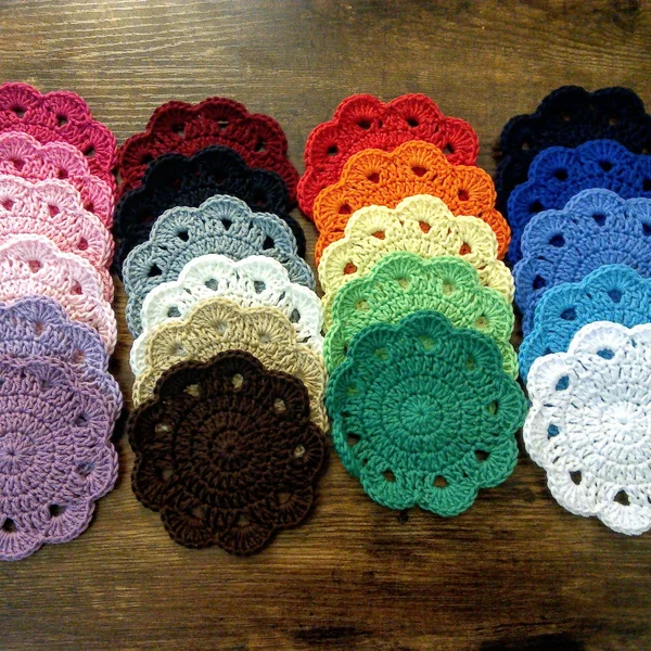 Crochet coasters